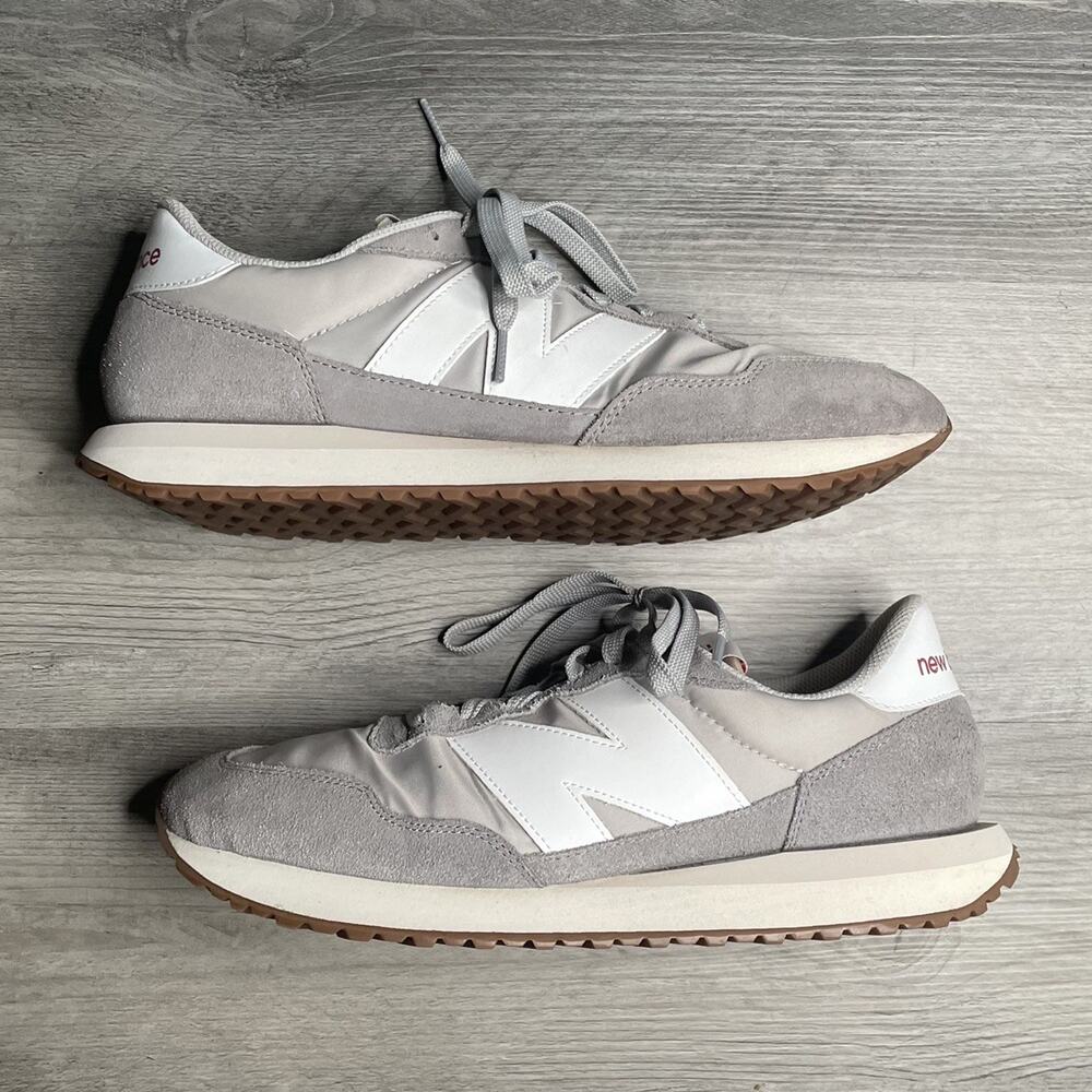 New Balance 237 Marblehead Gray Sneakers Running Shoes Men Size 12 D